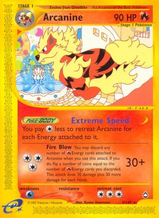 Arcanine (2/147) [Aquapolis] Normal - Rare