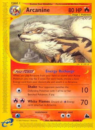 Arcanine (3/144) [Skyridge] Reverse Holofoil - Rare
