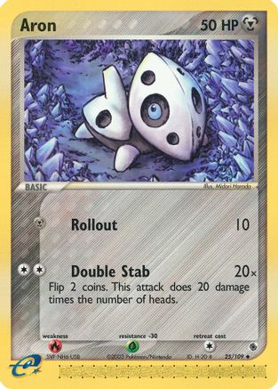 Aron (25/109) [Ruby and Sapphire] Reverse Holofoil - Uncommon