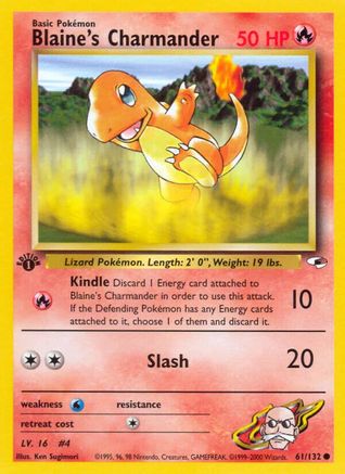 Blaine's Charmander (061/132) [Gym Heroes] 1st Edition - Common