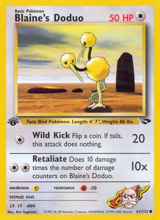 Blaine's Doduo (061/132) [Gym Challenge] 1st Edition - Common