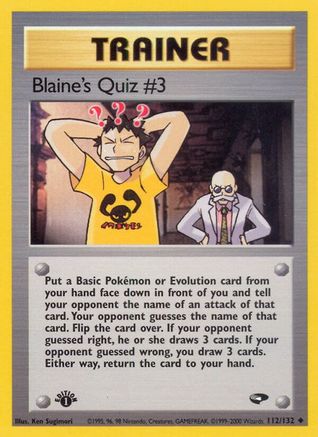 Blaine's Quiz #3 (112/132) [Gym Challenge] 1st Edition - Uncommon