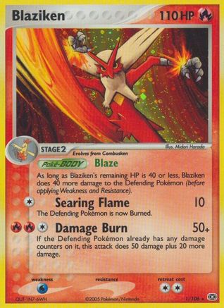 Blaziken (1/106) [Emerald] Reverse Holofoil - Holo Rare