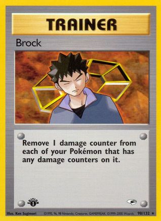 Brock (098/132) [Gym Heroes] 1st Edition - Rare