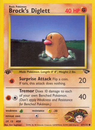 Brock's Diglett (067/132) [Gym Challenge] 1st Edition - Common