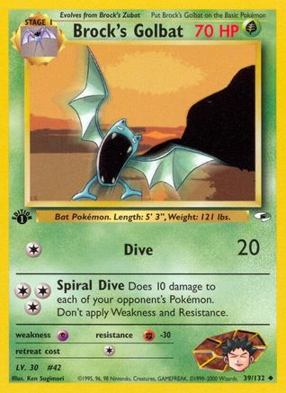 Brock's Golbat (039/132) [Gym Heroes] 1st Edition - Uncommon