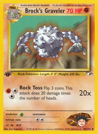 Brock's Graveler (040/132) [Gym Heroes] 1st Edition - Uncommon