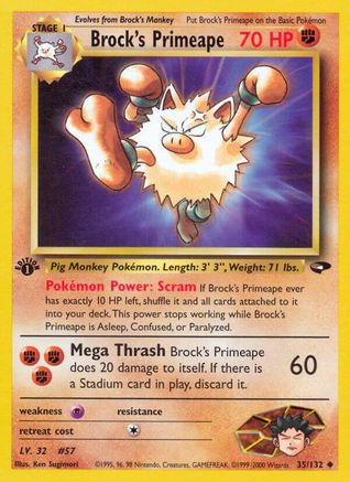 Brock's Primeape (035/132) [Gym Challenge] 1st Edition - Uncommon