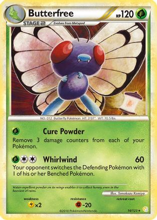 Butterfree (016/123) [HeartGold SoulSilver] Normal - Rare