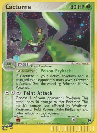Cacturne (2/100) [Sandstorm] Reverse Holofoil - Holo Rare