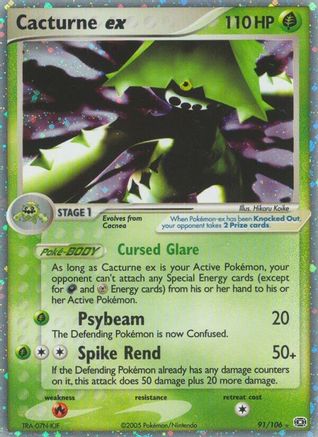 Cacturne ex (91/106) [Emerald] Normal - Ultra Rare