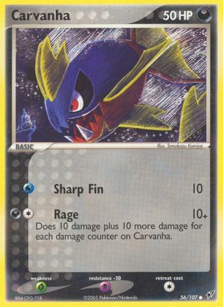 Carvanha (056/107) [Deoxys] Reverse Holofoil - Common