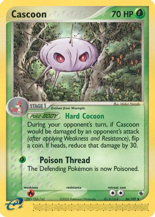 Cascoon (26/109) [Ruby and Sapphire] Reverse Holofoil - Uncommon