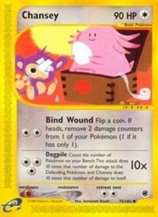 Chansey (072/165) [Expedition] Reverse Holofoil - Uncommon