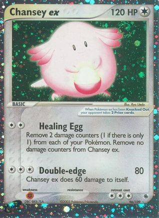 Chansey ex (96/109) [Ruby and Sapphire] Holofoil - Ultra Rare