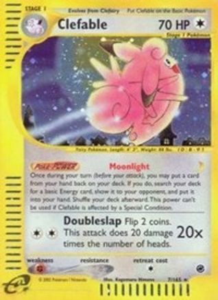 Clefable (7/165) [Expedition] Reverse Holofoil - Holo Rare