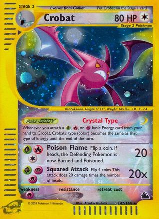 Crobat (147/144) [Skyridge] Holofoil - Secret Rare