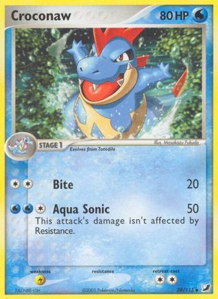Croconaw (38/115) [Unseen Forces] Reverse Holofoil - Uncommon