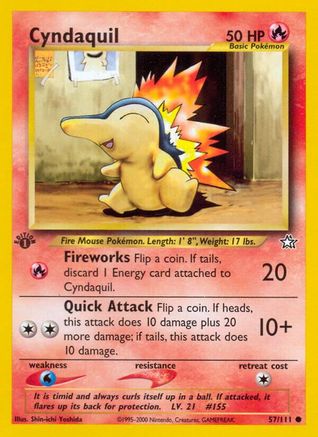 Cyndaquil (057/111) [Neo Genesis] 1st Edition - Common