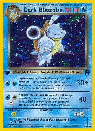Dark Blastoise (003/82) [Team Rocket] 1st Edition Holofoil - Holo Rare