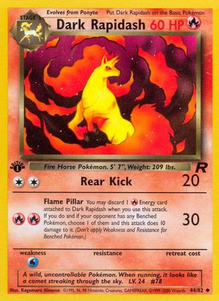 Dark Rapidash (044/82) [Team Rocket] 1st Edition - Uncommon