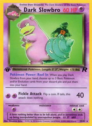 Dark Slowbro (029/82) [Team Rocket] 1st Edition - Rare