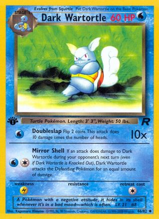 Dark Wartortle (046/82) [Team Rocket] 1st Edition - Uncommon