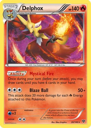 Delphox (26/146) [XY Base Set] Holofoil - Holo Rare