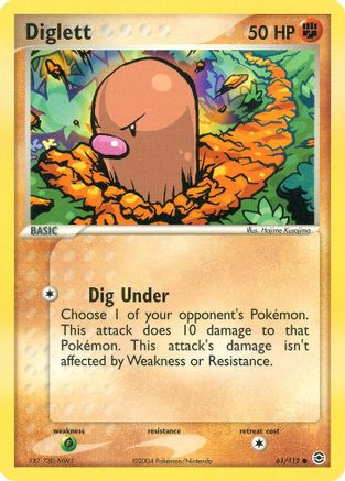 Diglett (061/112) [FireRed & LeafGreen] Reverse Holofoil - Common