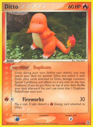 Ditto (Charmander) (061/113) [Delta Species] Reverse Holofoil - Common