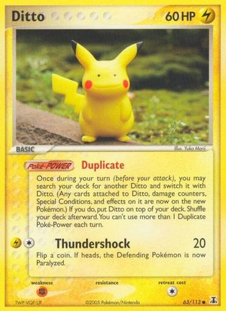 Ditto (Pikachu) (063/113) [Delta Species] Normal - Common