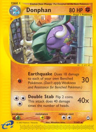 Donphan (7/147) [Aquapolis] Normal - Rare