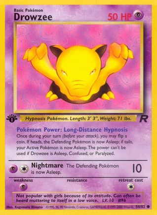 Drowzee (054/82) [Team Rocket] 1st Edition - Common