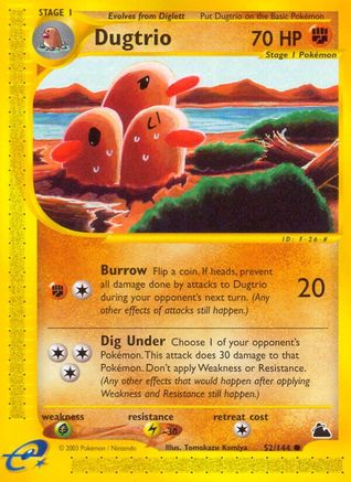 Dugtrio (52/144) [Skyridge] Normal - Common