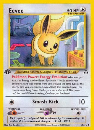 Eevee (038/75) [Neo Discovery] 1st Edition - Uncommon