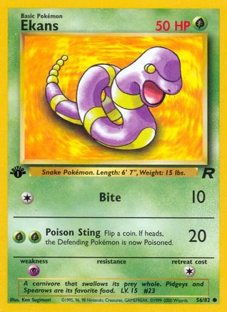 Ekans (056/82) [Team Rocket] 1st Edition - Common