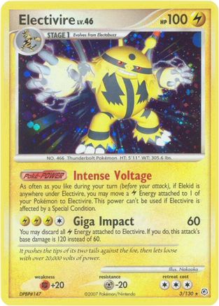 Electivire (3/130) [Diamond and Pearl] Holofoil - Holo Rare