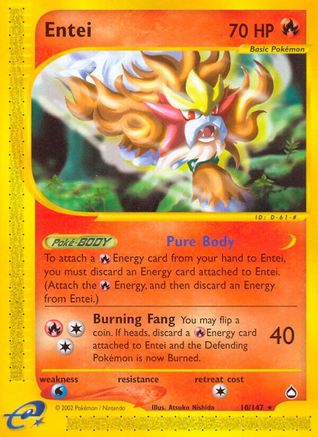 Entei (10/147) [Aquapolis] Normal - Rare
