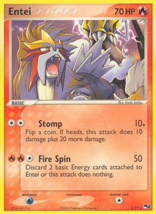 Entei (1/17) [POP Series 2] Holofoil - Rare
