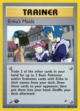 Erika's Maids (109/132) [Gym Heroes] 1st Edition - Uncommon
