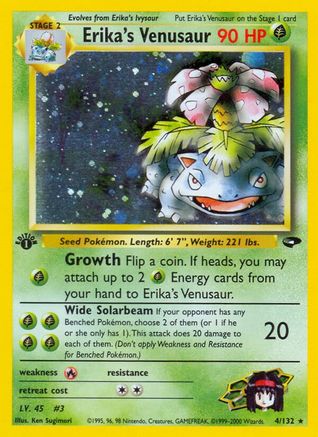 Erika's Venusaur (004/132) [Gym Challenge] 1st Edition Holofoil - Holo Rare