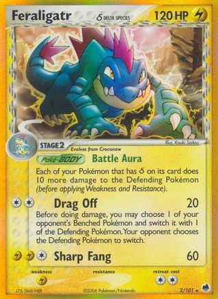 Feraligatr (Delta Species) (002/101) [Dragon Frontiers] Holofoil - Holo Rare