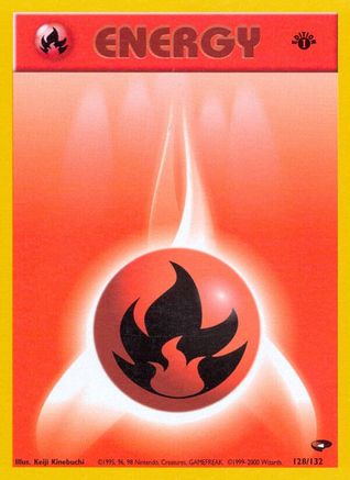 Fire Energy (128/132) [Gym Challenge] 1st Edition - Common