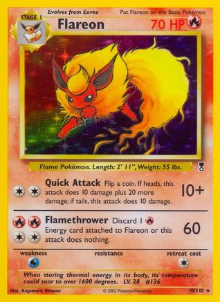 Flareon (10/110) [Legendary Collection] Holofoil - Holo Rare