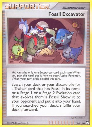 Fossil Excavator (111/123) [Mysterious Treasures] Reverse Holofoil - Uncommon