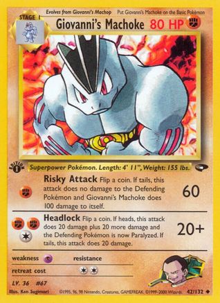 Giovanni's Machoke (042/132) [Gym Challenge] 1st Edition - Uncommon