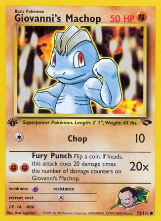 Giovanni's Machop (072/132) [Gym Challenge] 1st Edition - Common