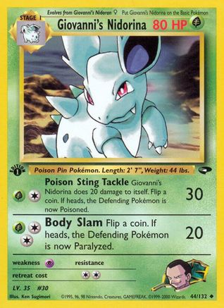 Giovanni's Nidorina (044/132) [Gym Challenge] 1st Edition - Uncommon