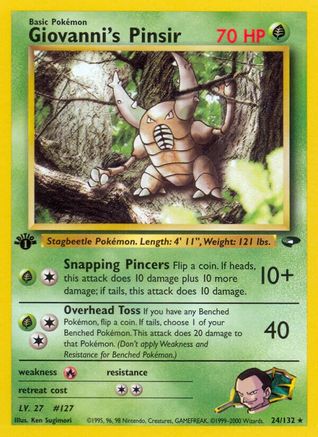 Giovanni's Pinsir (024/132) [Gym Challenge] 1st Edition - Rare