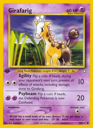 Girafarig (058/111) [Neo Genesis] 1st Edition - Common
